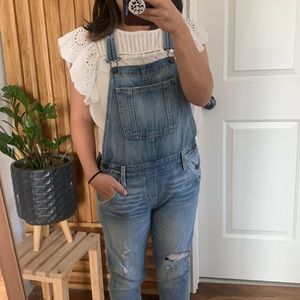 Abercrombie‎ and Fitch Denim Distressed Overall. Size S